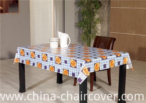 Nonwoven/Flannel/Fabric Backing PVC Printed Tablecloth LFGB Oko-Tex Wholesale China Factory